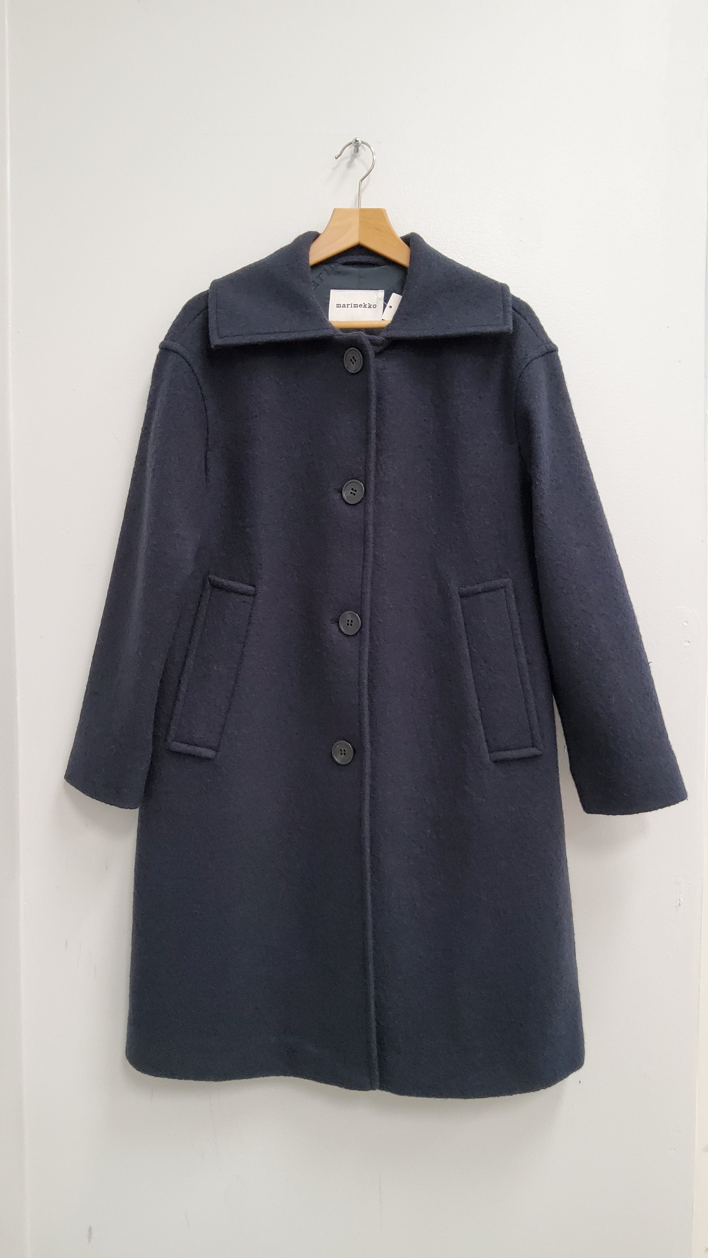 Marimekko hedda solid villakangastakki S